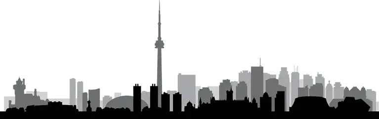 City of Toronto skyscrapers and the CN Tower, home of Toronto Passions Escorts providing Toronto Escorts